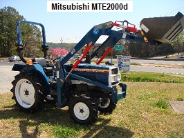 Mitsubishi MTE2000d tractor parked outside on a lawn